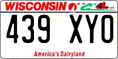 WI license plate 439XYO