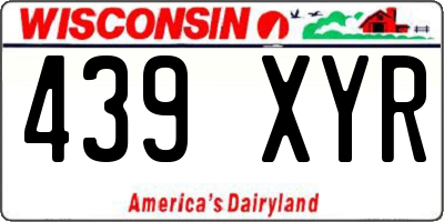 WI license plate 439XYR