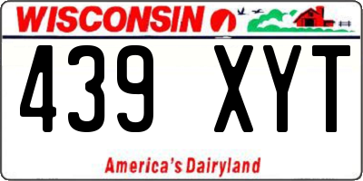 WI license plate 439XYT