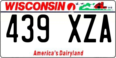 WI license plate 439XZA