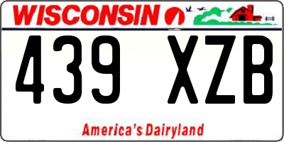 WI license plate 439XZB