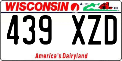 WI license plate 439XZD