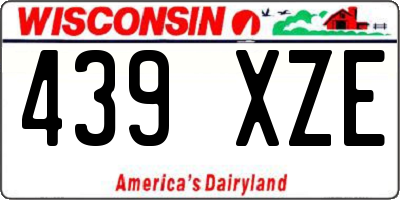 WI license plate 439XZE