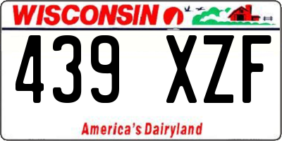 WI license plate 439XZF