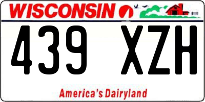 WI license plate 439XZH