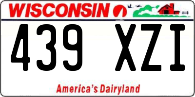 WI license plate 439XZI