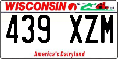 WI license plate 439XZM