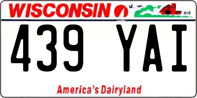 WI license plate 439YAI