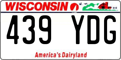 WI license plate 439YDG