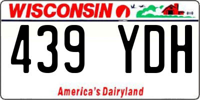 WI license plate 439YDH