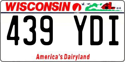 WI license plate 439YDI