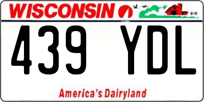 WI license plate 439YDL