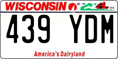 WI license plate 439YDM