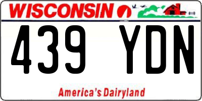 WI license plate 439YDN
