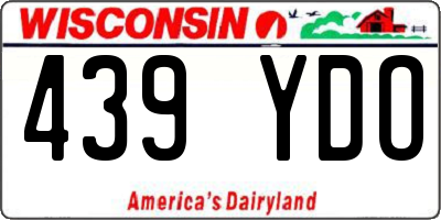 WI license plate 439YDO