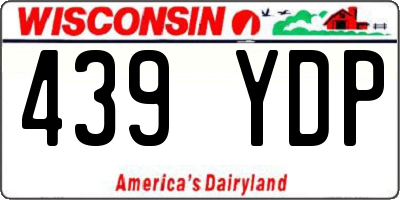 WI license plate 439YDP