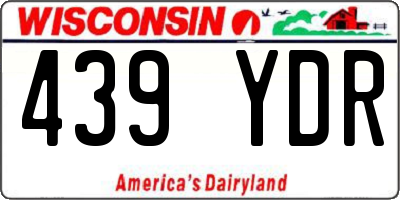 WI license plate 439YDR