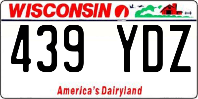 WI license plate 439YDZ