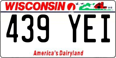 WI license plate 439YEI