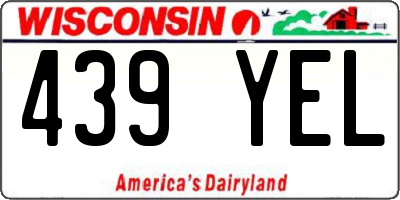 WI license plate 439YEL