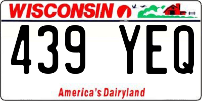 WI license plate 439YEQ