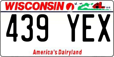 WI license plate 439YEX