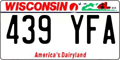 WI license plate 439YFA