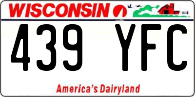 WI license plate 439YFC