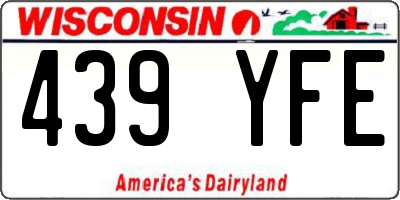 WI license plate 439YFE