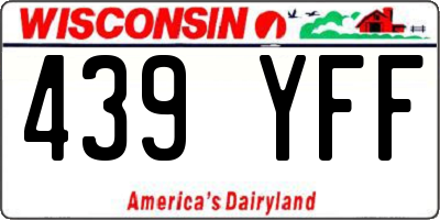 WI license plate 439YFF