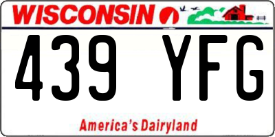 WI license plate 439YFG