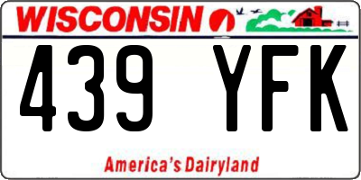 WI license plate 439YFK