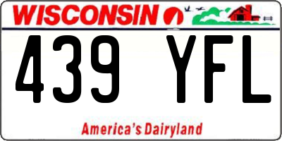 WI license plate 439YFL
