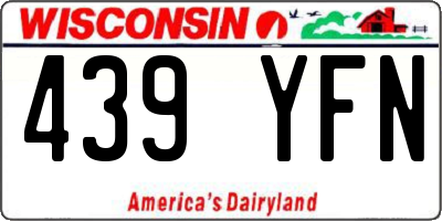 WI license plate 439YFN