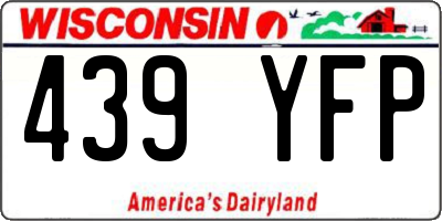 WI license plate 439YFP