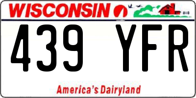 WI license plate 439YFR