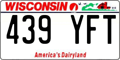 WI license plate 439YFT