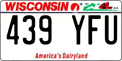 WI license plate 439YFU