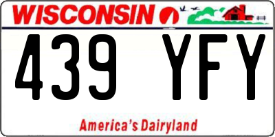 WI license plate 439YFY