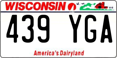 WI license plate 439YGA