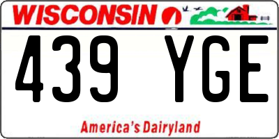 WI license plate 439YGE