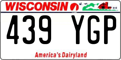 WI license plate 439YGP