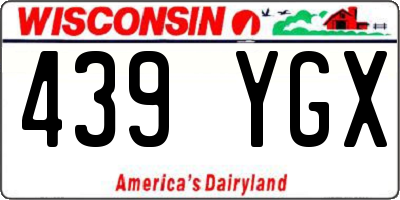 WI license plate 439YGX