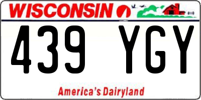 WI license plate 439YGY