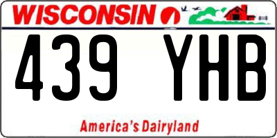 WI license plate 439YHB