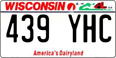 WI license plate 439YHC