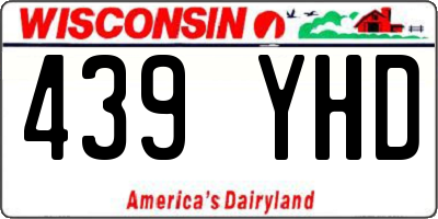 WI license plate 439YHD