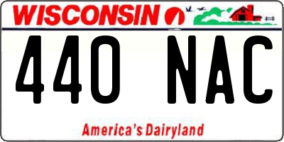 WI license plate 440NAC