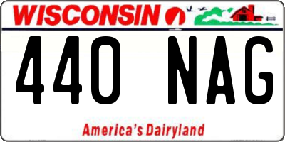 WI license plate 440NAG