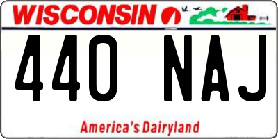 WI license plate 440NAJ